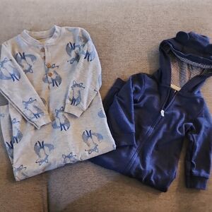Carter's Blue and Gray Fox One Pieces